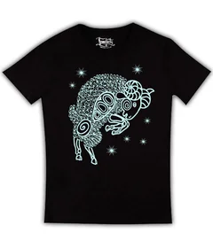 Прикольные футболки: знаки зодиака - овен на черной